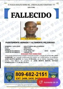 Muere hombre buscado por homicidio tras enfrentamiento policial en Barahona