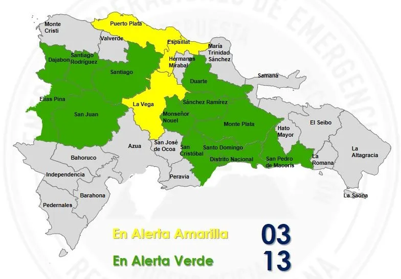 COE aumenta niveles de alerta ante incidencia de vaguada en el país