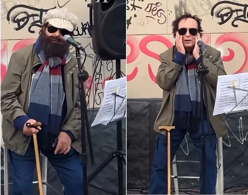Dyango sorprende a transeúntes con concierto callejero en Buenos Aires