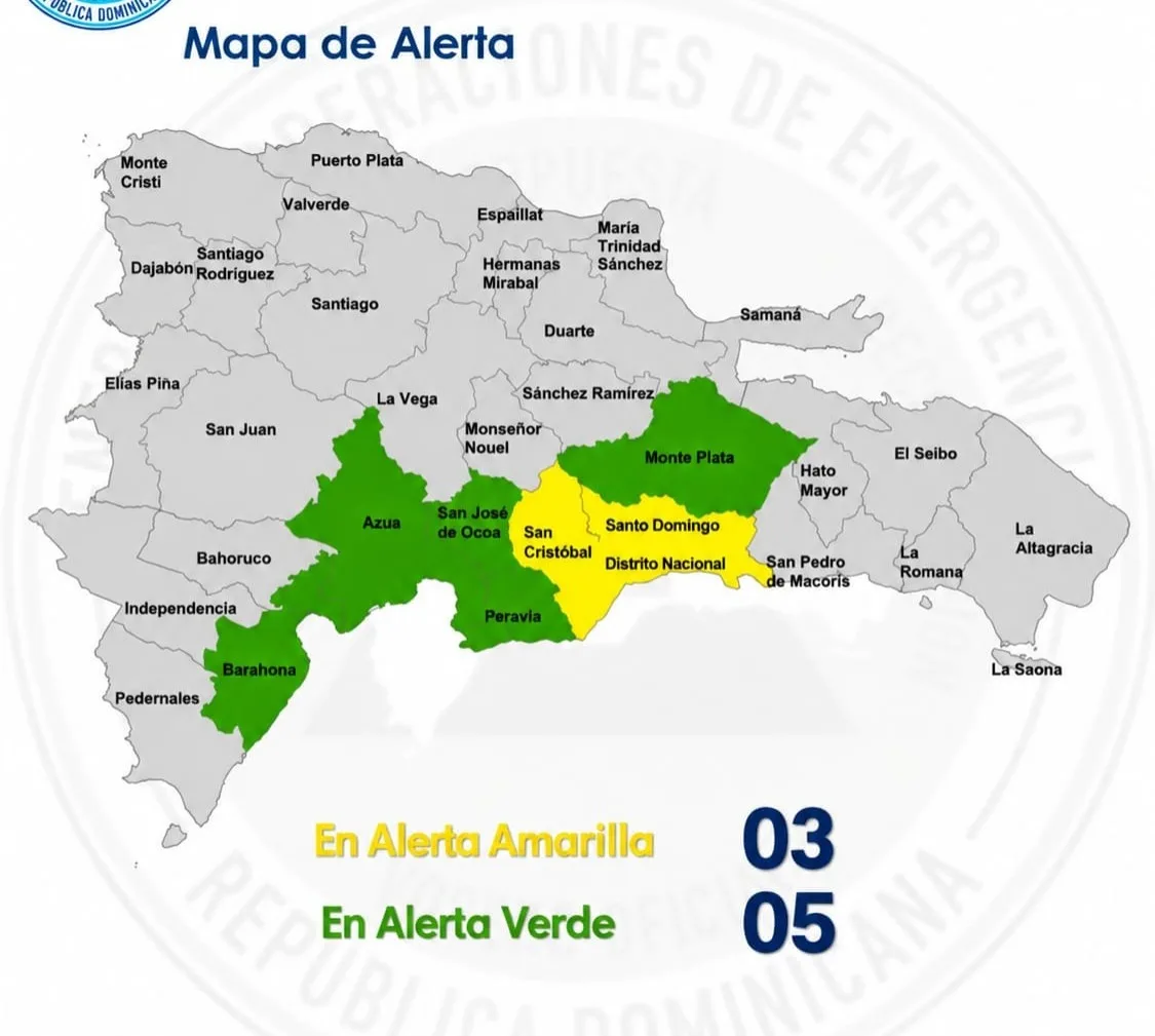 COE emite alertas por onda tropical en el territorio nacional