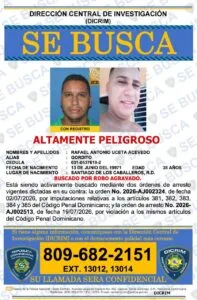 Policía busca activamente a alias Gordito por robos agravados en Santiago