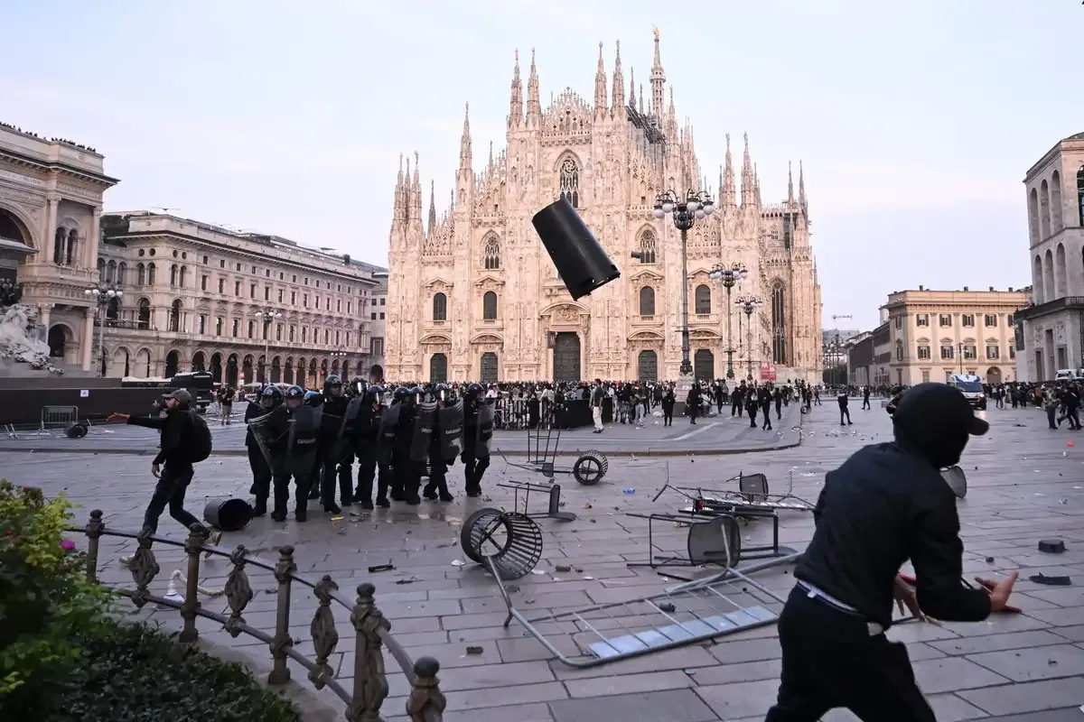 Milán estalla en violencia durante protestas contra el Gobierno italiano