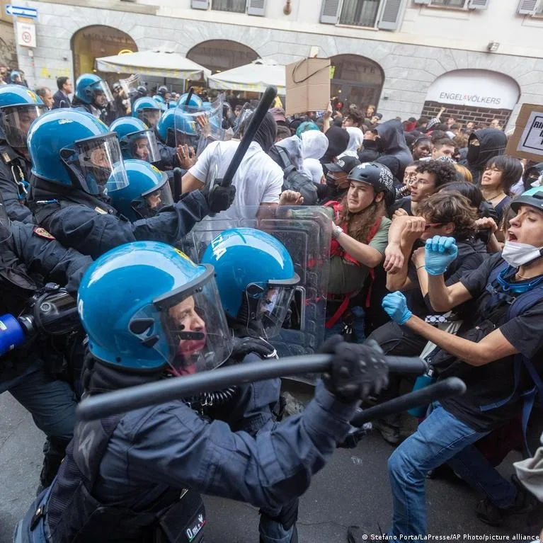 Italia prepara medidas de seguridad más estrictas tras protestas y disturbios