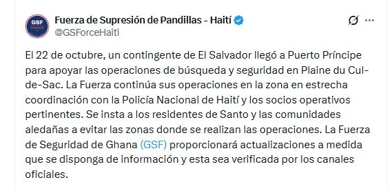 El Salvador envía refuerzos militares a Haití tras secuestro de soldados