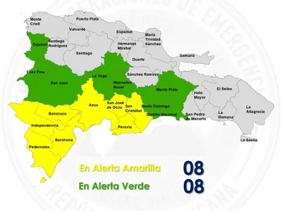 COE mantiene 16 provincias en alerta por efectos de vaguada
